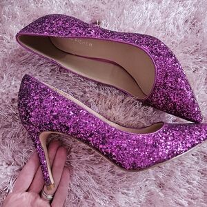Marc Fisher Fuchsia Glitter Heels